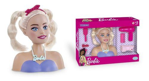 Imagem de Boneca Busto Barbie Styling Head Brush Lilás Menina