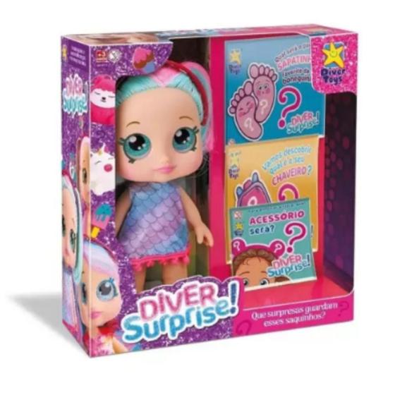 Boneca C/ Acessórios Surpresas Diver Surprise - Divertoys - Diver Toys Menor preço em Boneca C/ Acessórios Surpresas Diver Surprise - Divertoys - Diver Toys