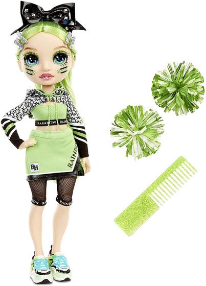 Imagem de Boneca Cheerleader Verde com Acessórios - Grande Presente para Crianças de 6 a 12 Anos