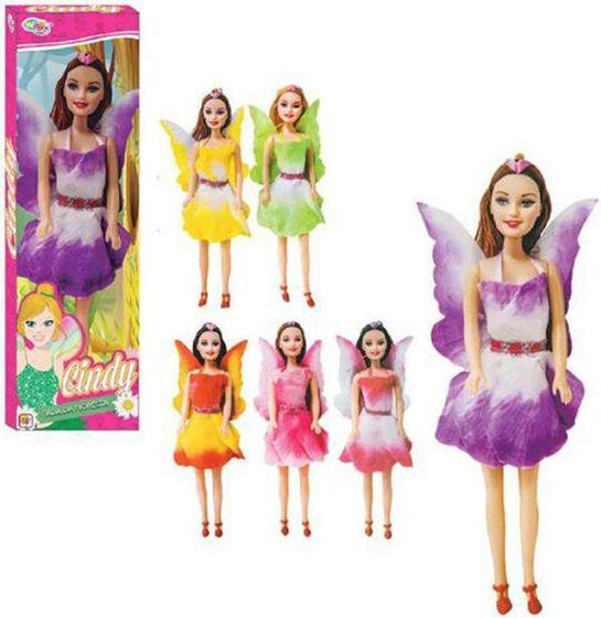 Imagem de Boneca cindy fada com vestido colors na caixa - WELLMIX