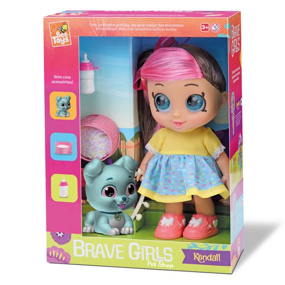 Boneca Coleção Brave Girls Pet Com Acessórios Bee Toys Bonecas