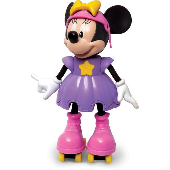 Imagem de Boneca com Mecanismo Minnie Patinadora 25CM.