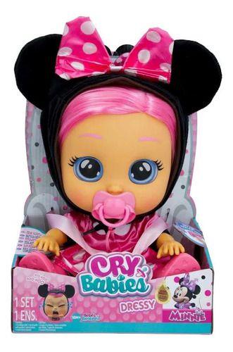 Imagem de Boneca Cry Babies Dressy Minnie Chora De Verdade Multikids
