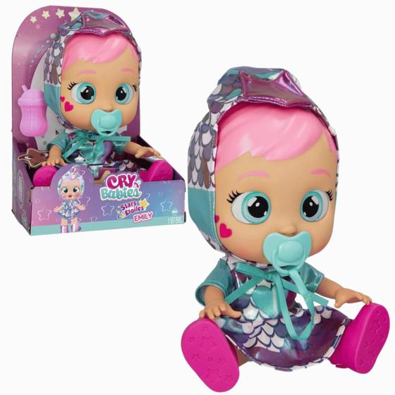 Imagem de Boneca Cry Babies Stars Emily Chora de Verdade 18m+Multikids