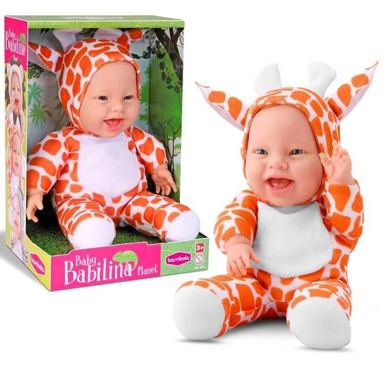 Boneca de Girafinha Babilina Planet Bebê com Roupa de Girafa na Caixa Bambola Original Menor preço em Boneca de Girafinha Babilina Planet Bebê com Roupa de Girafa na Caixa Bambola Original