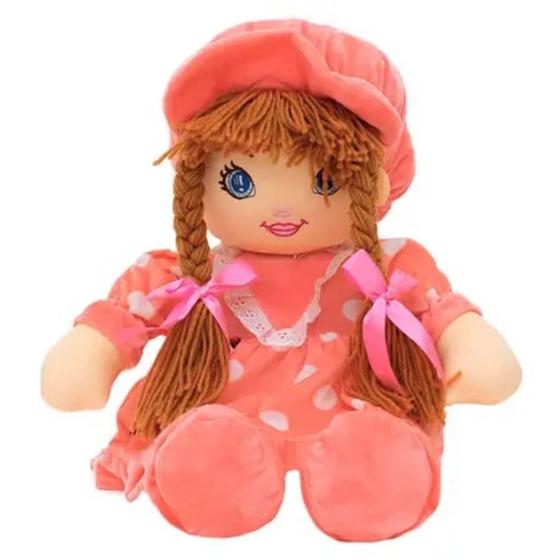 Imagem de Boneca de pano com chapéu  50cm 100% macia