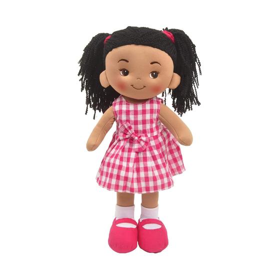 Imagem de Boneca de pano Linzy Toys Crystal Soft Plush 40 cm preta para menina