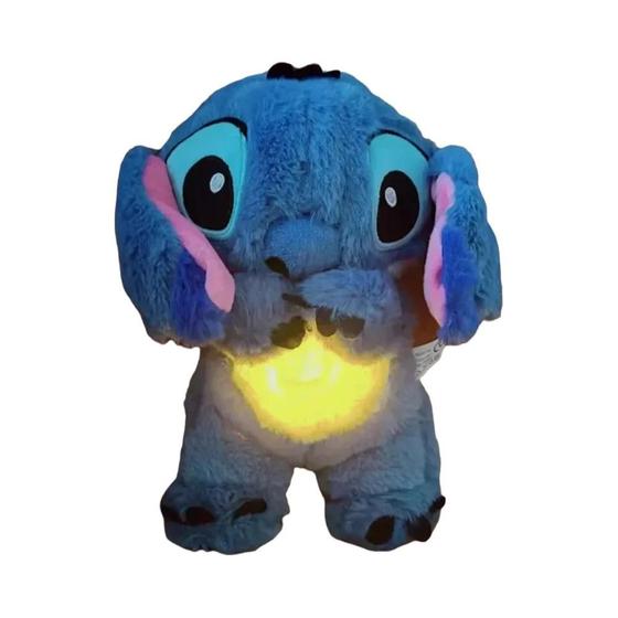 Imagem de Boneca de Pelúcia Kawaii Stitch - Companheira de Sono com Luz Musical e Air Bag