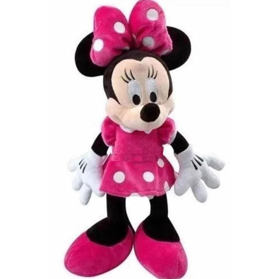 Imagem de Boneca de Pelúcia Minnie Laço Rosa Mickey Disney