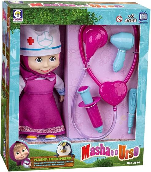 Imagem de Boneca de Vinil - 23 cm - Masha e o Urso - Masha Enfermeira