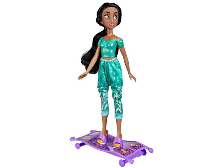 Imagem de Boneca Disney Princesas Aventuras Diárias Jasmine - e Tapete Mágico com Acessório Hasbro