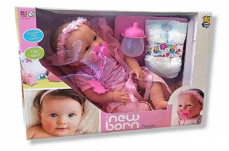 Boneca Diver New Born Faz Xixi Divertoys Bonecas Magazine Luiza