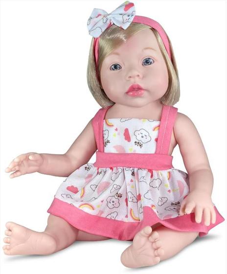 Imagem de Boneca Doll Realist Small Tipo Reborn Com Acessórios Loira