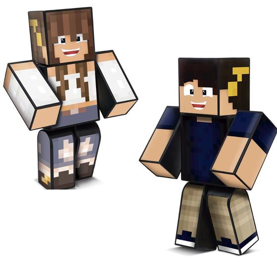 Imagem de Boneca Duda Berudi + Marcelo DRV 25cm Articulado Minecraft