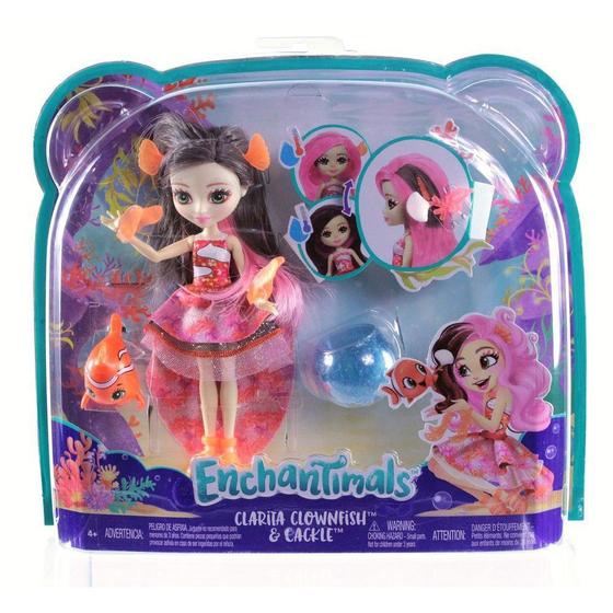 Boneca e Bichinho Enchantimals Clarita Clownfish e Cackle Mattel Bonecas Magazine Luiza