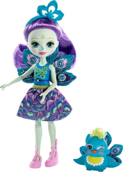 Imagem de Boneca Enchantimals Patter Peacock Mattel - 15cm com Acessórios