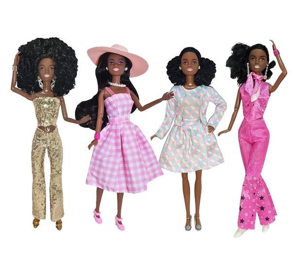 Imagem de Boneca Estilo Barbie Negra Articulada Afro Filme