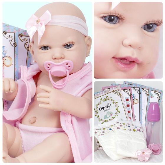 Imagem de Boneca Estilo Bebê Reborn Realista Baby Alive Menina e Itens