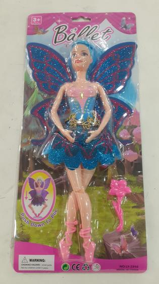 Boneca - Fada Bailarina - Articulada c/Cabelo e Pente - 29cm - Xh Imagem de Boneca - Fada Bailarina - Articulada c/Cabelo e Pente - 29cm