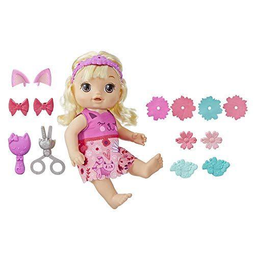 Imagem de Boneca falante Baby Alive Snip ân Style Baby Blonde Hair com franja que cresce, depois fica mais curta, boneca de brinquedo para crianças a partir de 3 anos