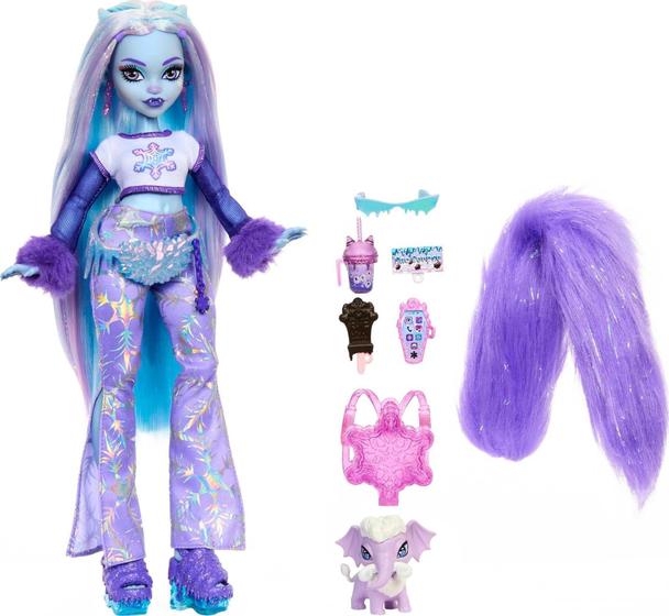 Imagem de Boneca fashion Monster High Abbey Bominable Yeti com animal de estimação