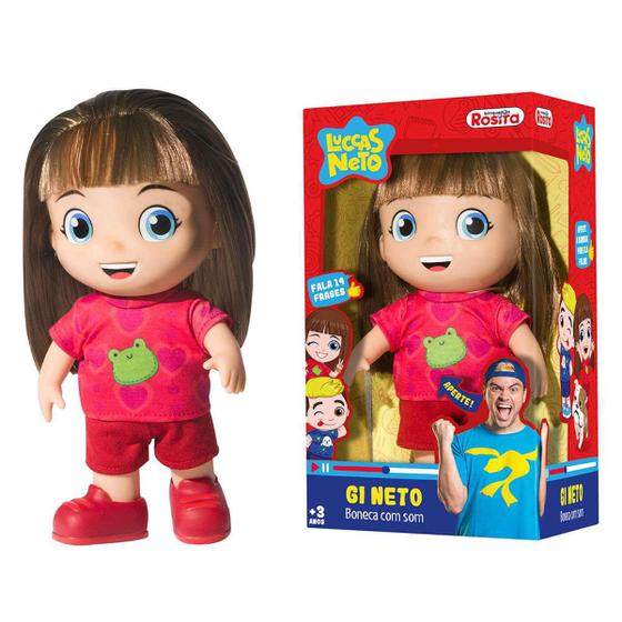 Boneca Gi Neto Aventureira Vermelha Rosita Falante 14 Frases Menor preço em Boneca Gi Neto Aventureira Vermelha Rosita Falante 14 Frases