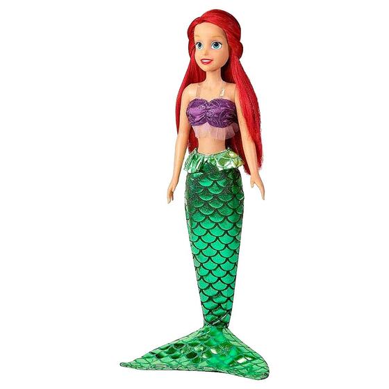 Imagem de Boneca Grande Pequena Sereia 55cm Ariel na Caixa acabamento Premium Baby Brink