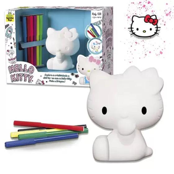 Imagem de Boneca Hello Kitty para Pintar + Canetinhas - Samba Toys