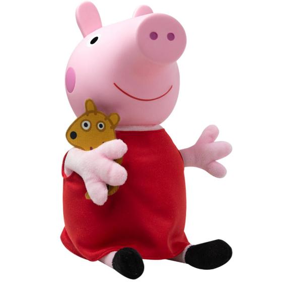 Imagem de Boneca Infantil Pelúcia E Vinil Peppa Pig Original Boneco George Pig Crianças Brinquedos Novabrink