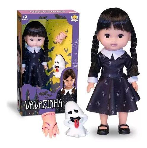 Imagem de Boneca Infantil Vavazinha Addams Com Mãozinha Fantasminha