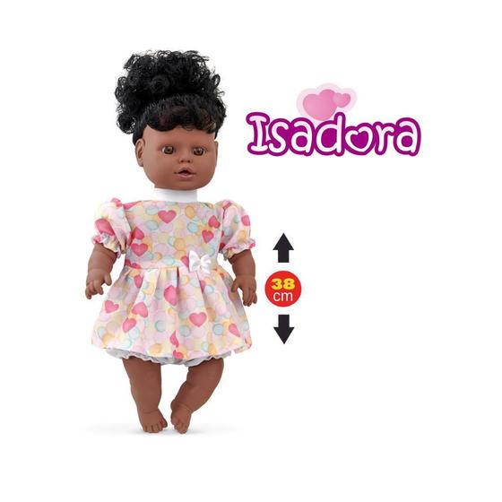 Imagem de Boneca Isadora Negra com Cabelo Cacheado Brinquedo Menina - Adijomar Brinquedos