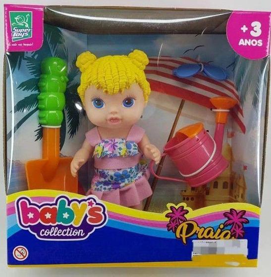 Imagem de Boneca Kit Praia e areia Loira Com Acessórios Supertoys