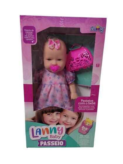 Imagem de Boneca Lanny baby passeio com bolsa e chupeta - NovaToys