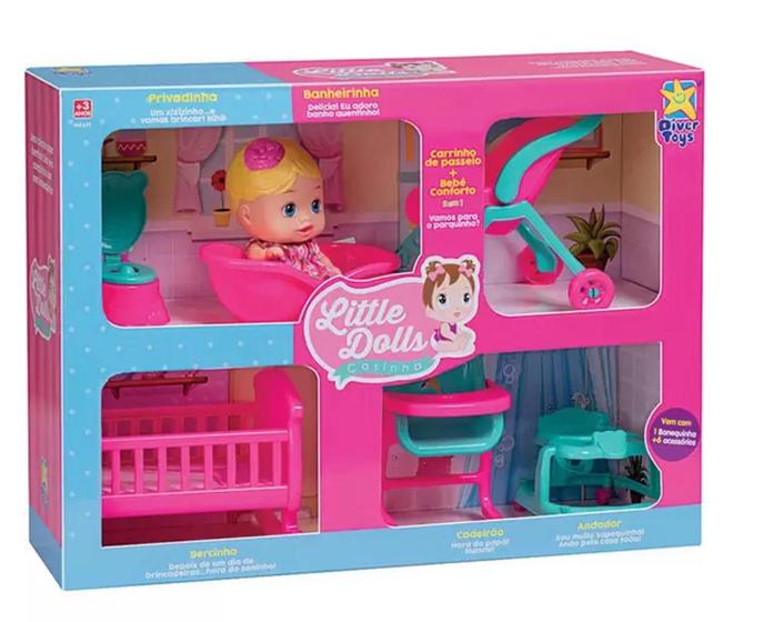 Imagem de Boneca Little Dolls Casa 8023 - Diver Toys.