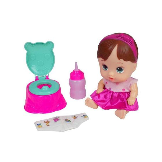 Boneca Little Dolls Faz Xixi 8002 Divertoys Diver Toys Bonecas