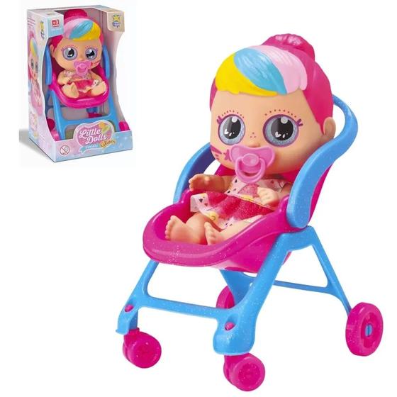 Imagem de Boneca Little Dolls Glitter Carrinho de Passeio - Divertoys