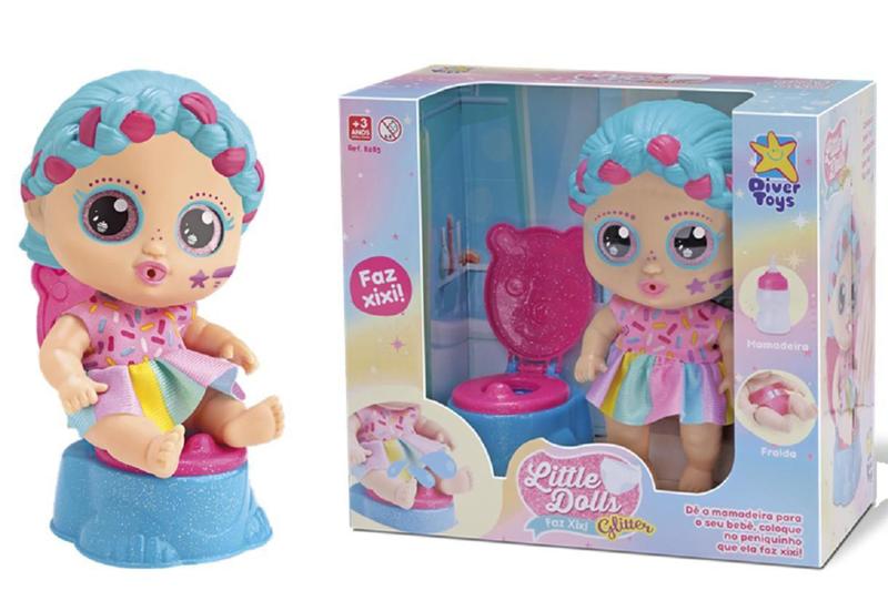 Imagem de Boneca Little Dolls Glitter - Faz Xixi - Divertoys - DIVER TOYS