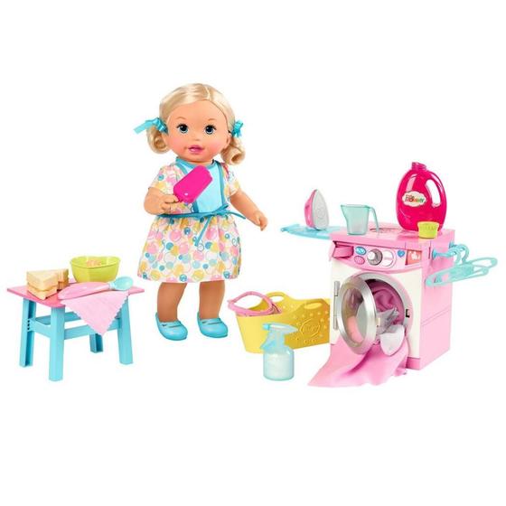 Imagem de Boneca Little Mommy Hora de Comer e Lavar - FLC04 - Mattel