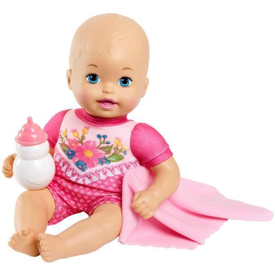 Imagem de Boneca Little Mommy Recém Nascido  Macacão floral FJL45  Mattel