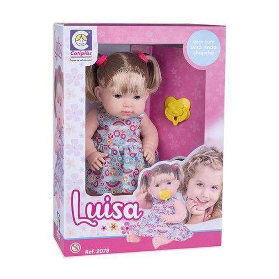 Imagem de Boneca Luísa 33 Cm Com Chupeta - Cotiplás - cotiplas