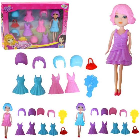 Imagem de Boneca Maggie Look Brinquedo Com Acessórios Presente Criança