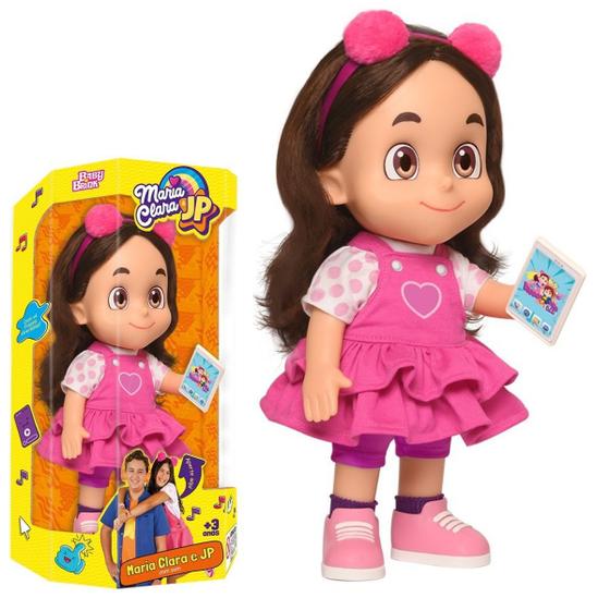 Imagem de Boneca Maria Clara Original Youtuber Infantil Fala 14 Frases Articulada Vinil Brinquedo Novabrink