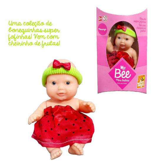 Imagem de Boneca Mc Bee Mini Babies Collection Cheirinho de Morango