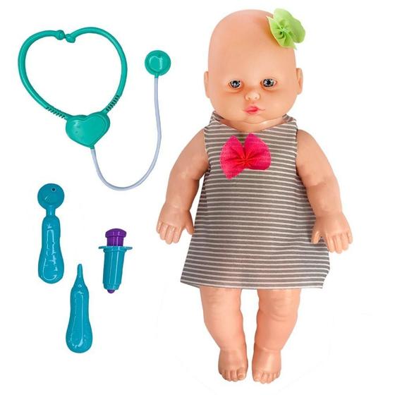 Imagem de Boneca Médica Brincando - Babidu Dodoi com Acessórios