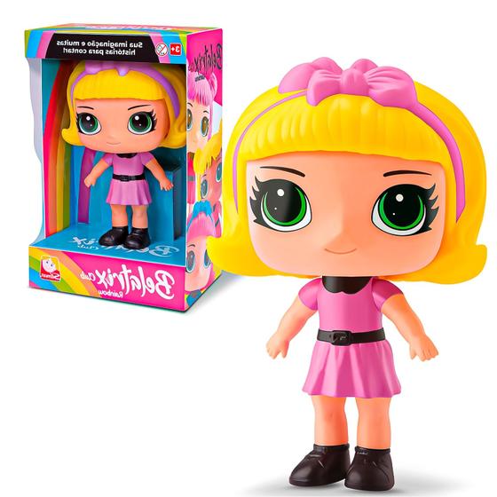 Imagem de Boneca Menina Coleção Belatrix Com Laço 19 cm Em Vinil Silmar Brinquedos