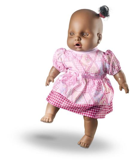 Imagem de Boneca Menina Super Macia Bebê Judy Negra 45cm Milk Ref. 469