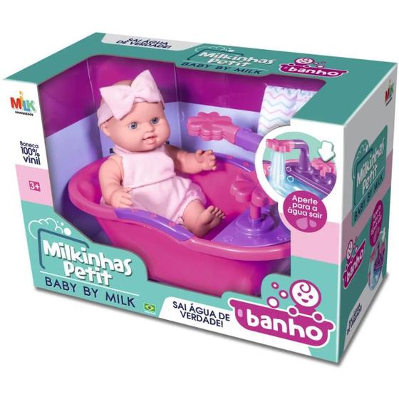 Imagem de Boneca Milkinha Petit Banho Vinil 20C - GNA