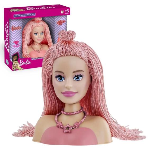 Imagem de Boneca Mini Barbie Original Cabelo Salmão Para Pentear Pupee