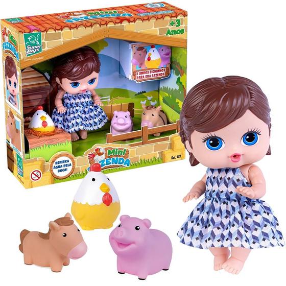 Imagem de Boneca Mini Fazenda Com Animaizinhos - Super Toys