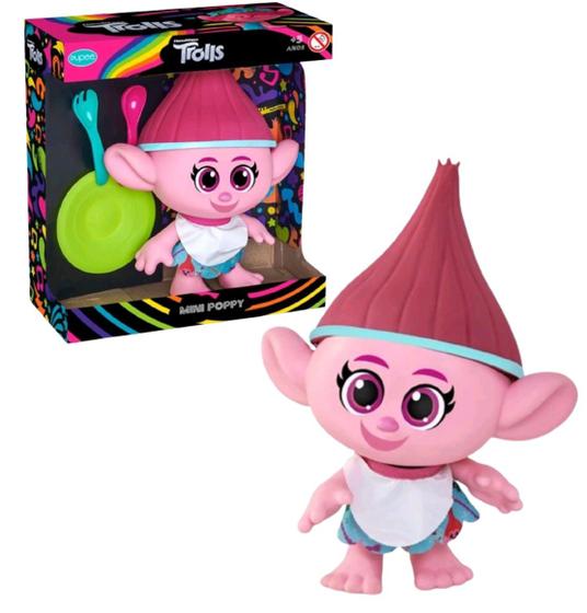 Imagem de Boneca Mini Poppy filme Dreamworks Trolls Chef  Cozinha Baby c/ Acessorios